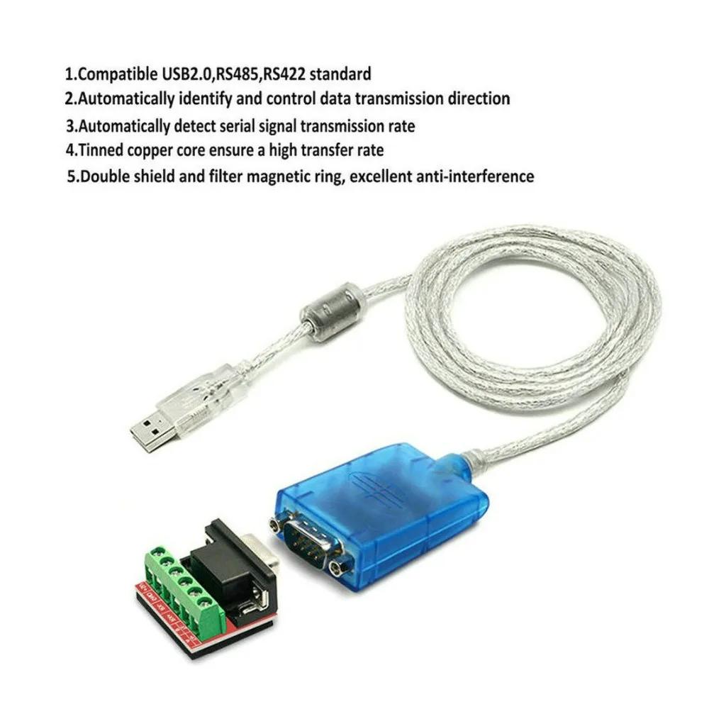 9.8ft/3M USB 2 0 к RS 485 422 DB9 COM последовательный порт устройство конвертер адаптер кабель