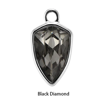 Black Diamond Прозрачный горный хрусталь Подвеска Аксессуары Металлическая Подвеска стеклянные камни для украшения ювелирных изделий Ожерелье Стразы diy подвеска - Цвет: Black Diamond