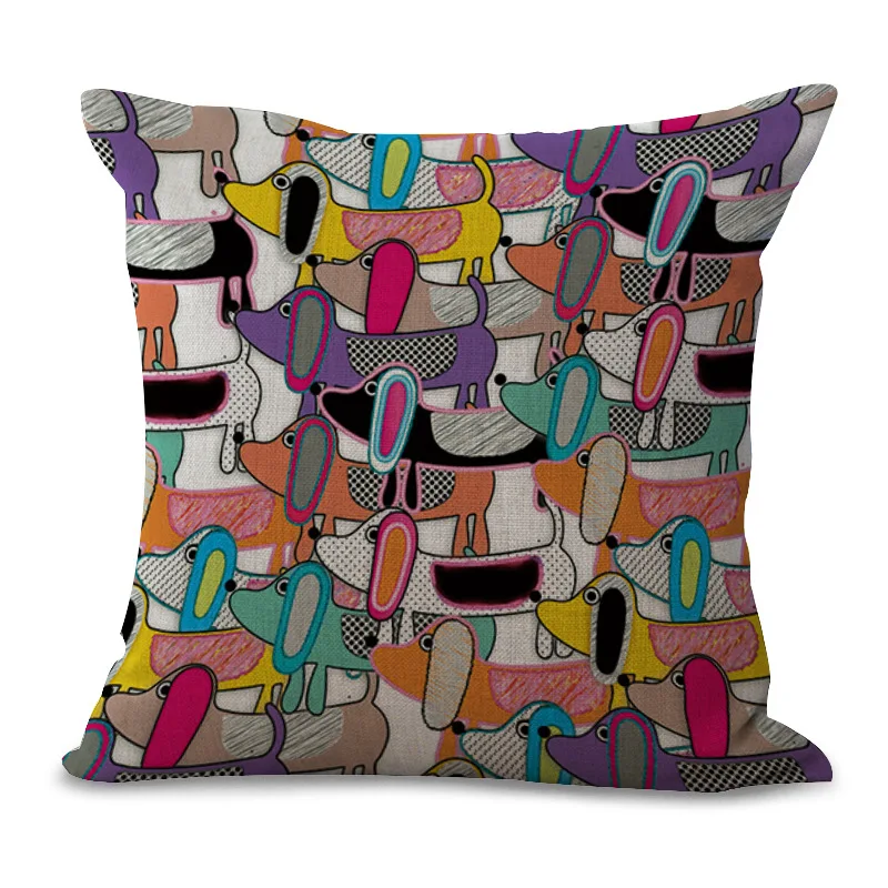 Декоративная Подушка Чехол Творческий Пёс из мультфильма головоломки 17 5 дюймов