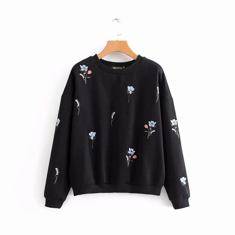 Новые модные женские туфли Круглая горловина цветочной вышивкой флисовые