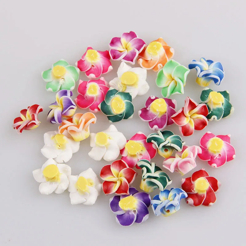 10 шт. бусины из полимерной глины в виде цветка плюмерии|Бусины| |