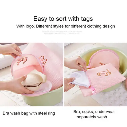 1 шт. Бюстгальтер сумка для стирки белья складные корзины на молнии Сетчатая