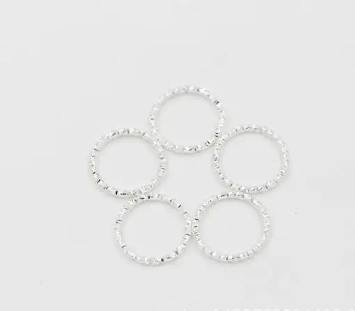 Silver Горячие 100 шт 4 цвета корейский стиль круглые прыгающие кольца модные скрученные медные закрытые кольца для Diy ювелирных изделий Аксессуары - Цвет: Silver