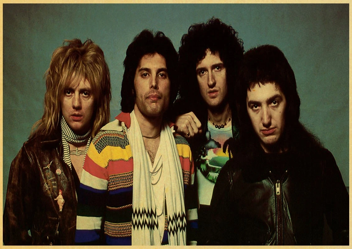 С группой Queen музыкальный плакат Винтаж ретро постер с художественной печатью картина дома Декор для дома крафт-бумага наклейки на стену