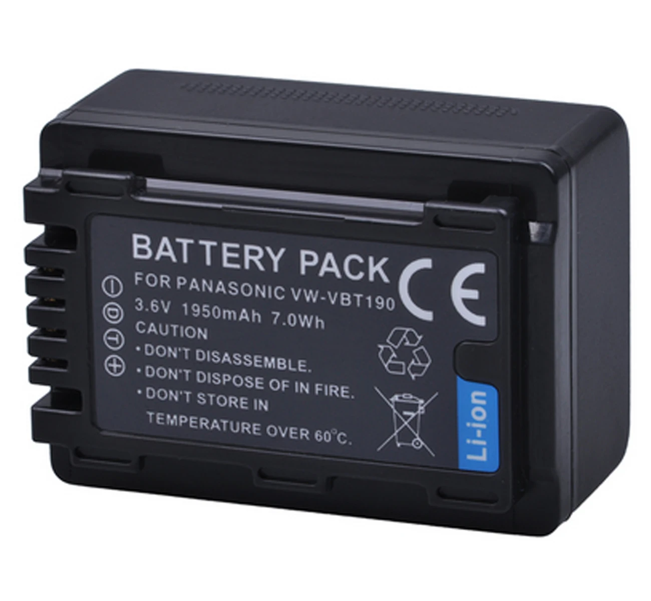 Батарея пакет для цифрового фотоаппарата Panasonic HC-V201, HC-V210, HC-V230, HC-V250, HC-V260, HC-V270, HC-V270K, HC-V270EB-K Full HD камера-Регистратор