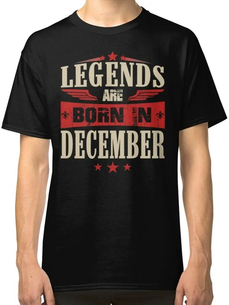 Legends Born in December мужские черные футболки рубашка одежда | Мужская