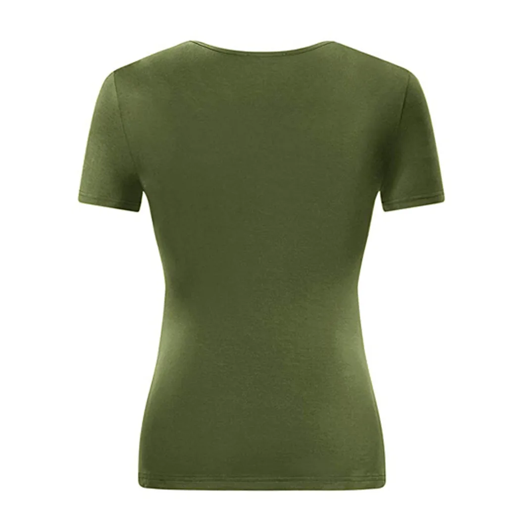 Тонкий женский топ с коротким рукавом рубашка 2019 летние однотонные цвета плюс