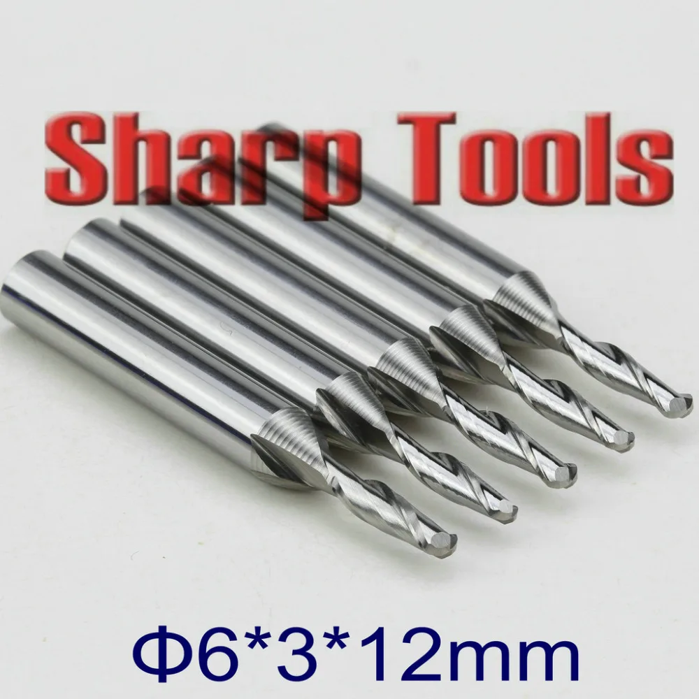 Концевая фреза из карбида вольфрама с 2 канавками 6*3*12 мм резцы для фрезы