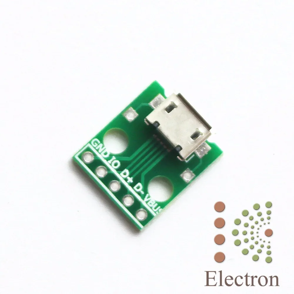 10 шт./компл. 5-контактный разъем MICRO USB DIP-адаптер 2 54 мм штырьковый PCB | Компьютеры и
