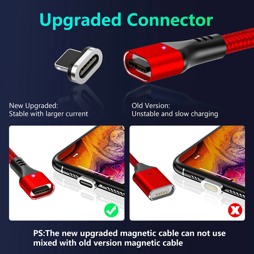 ZRSE 3A Магнитный кабель Usb Type C для Iphone 11 XS XR X Micro кабели 3 в 1 LED Quick Charge 0 провод быстрой