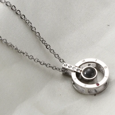 silver Подарок на день матери, ювелирное ожерелье, 100 язык, я люблю тебя, нержавеющая сталь, ожерелья с подвеской-кулоном для любимой, цвет не выцветает - Окраска металла: silver