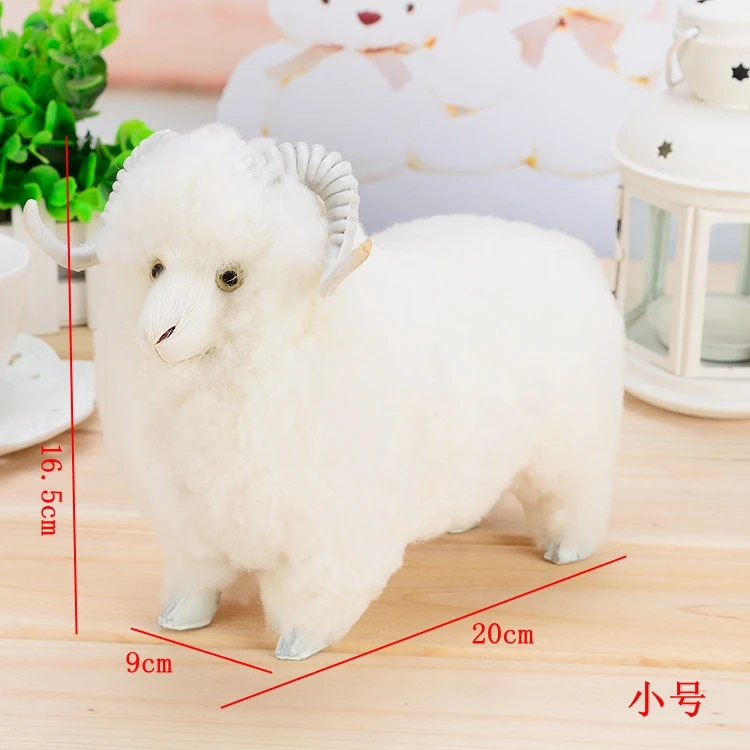 

small cute simulation sheep toy polyethylene & furs sheep model gift about 20x9x16.5cm 2247