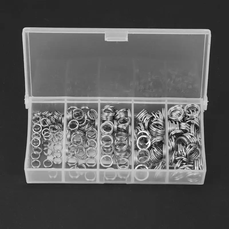 200 шт. рыболовное раздельное кольцо из нержавеющей стали для пустых приманок от 5