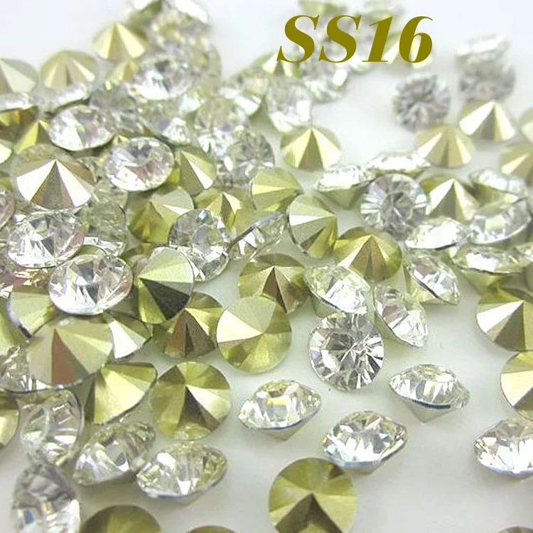 

Free shipping Exquisite Crystal/Clear 7200pcs SS16(4mm) Resin Pointback beads for Nail Art /Garment DIY Deco