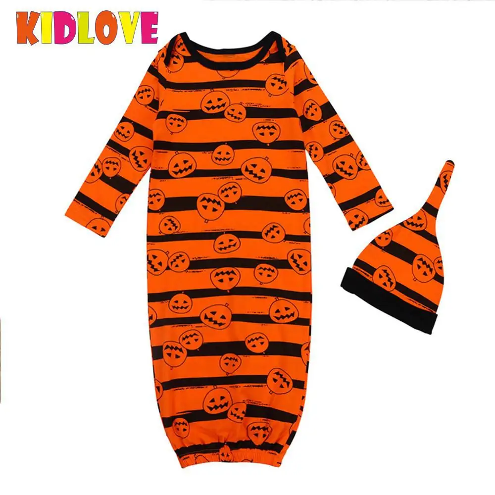 Kidlove новорожденных Sleepbags постельные принадлежности Хэллоуин тыква в полоску