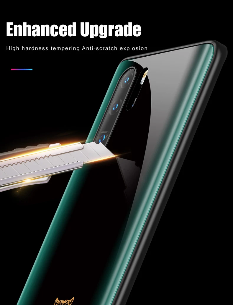 Для huawei P30 Pro изогнутый стеклянный чехол P30 Pro Чехол Противоударная задняя крышка силиконовый мягкий край для huawei P 30 Pro защитная оболочка