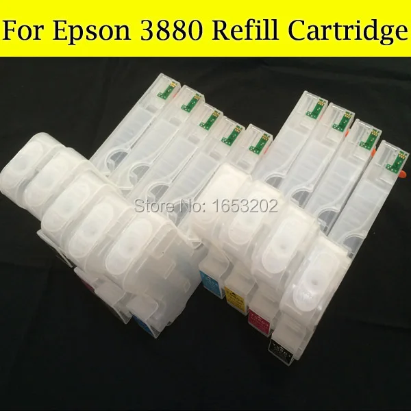 

Free shipping 3880 ink cartridge for epson T5801-T5809 T5802 T5803 T580 with chip sensor Comepatible EPS printer 3880