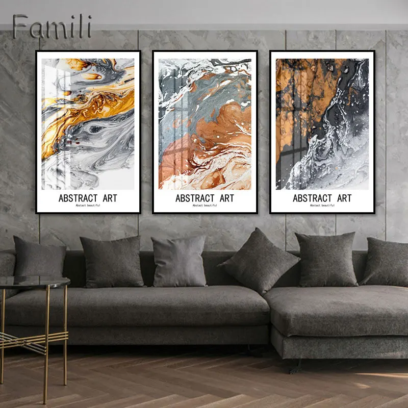 Скандинавские золотые растения цветы листья холст фотообои с уникальным декором