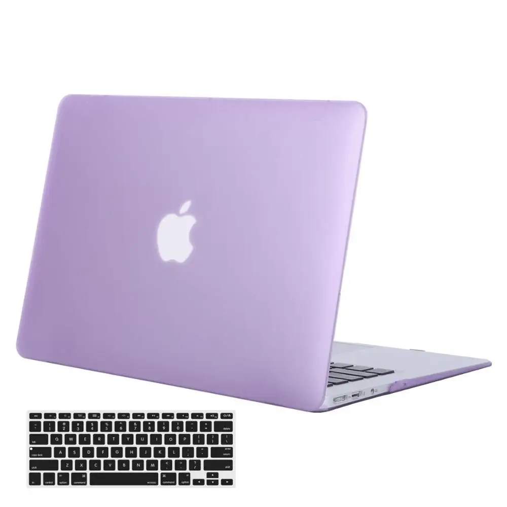MOSISO кристалл/матовый чехол для ноутбука Apple Macbook Air 13 A1932 ноутбука чехол для Mac Air 13 дюймов модель A1466 A1369 - Цвет: Light Purple