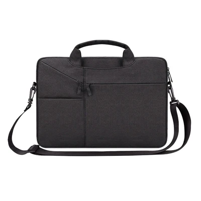 black Сумка для ноутбука, чехол для Macbook air 13, сумка 15,6 дюймов, чехол для компьютера Xiaomi, huawei, hp, dell, портативный чехол - Цвет: black