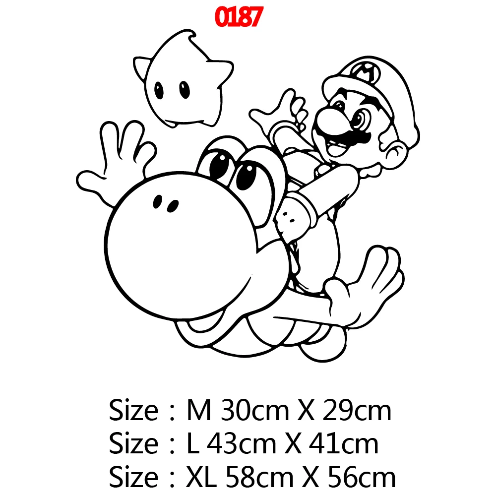 Style4 Мультфильм Супер Марио Wall Art Наклейки Наклейка росписи геймер Настенный декор для детей мальчиков Спальня украшения комнаты обои wallstickers - Цвет: Style4