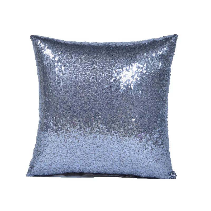 Silver Gray Однотонный блестящий чехол для подушки с серебряными блестками, чехол для дивана, дивана, кафе, домашнего декора, чехол для подушки, декоративные подушки, чехол s - Цвет: Silver Gray
