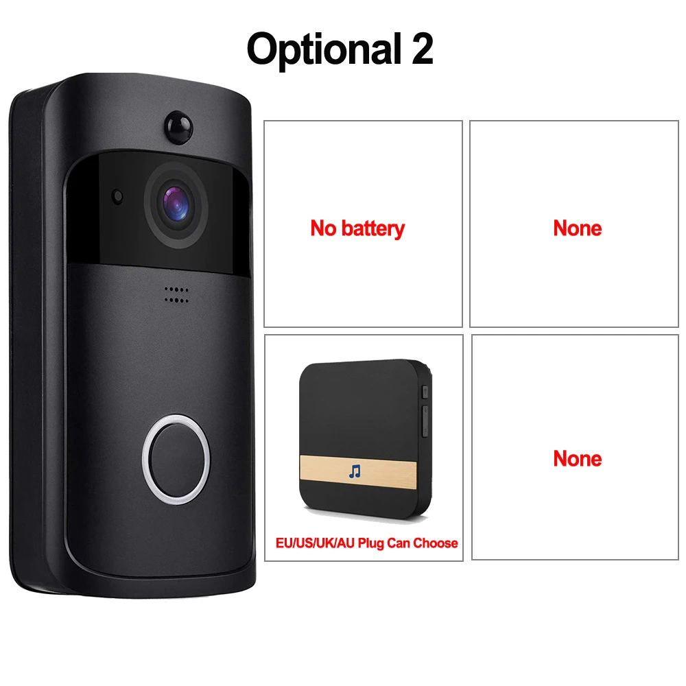 CDYCAM IP видеодомофон умный wifi дверной звонок HD 720P камера телефон ночное видение ИК Обнаружение движения дверь 2 шт батарея на питание - Цвет: 02 Package