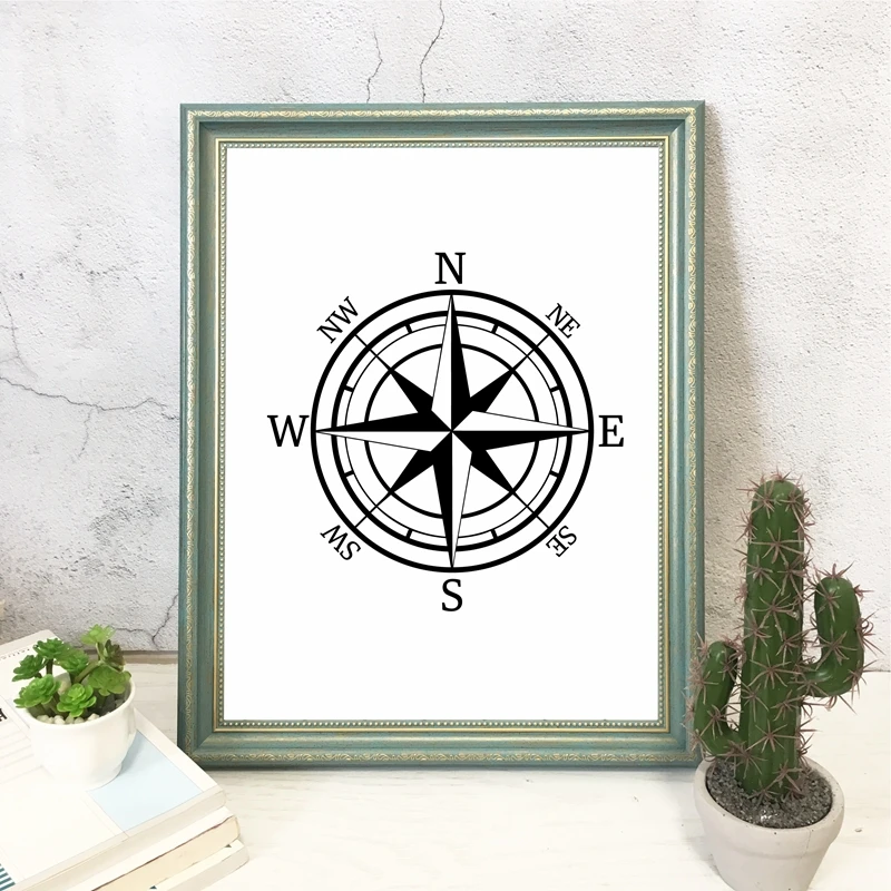 Морской Компас роза навигация принт природа искусство корабль океан море