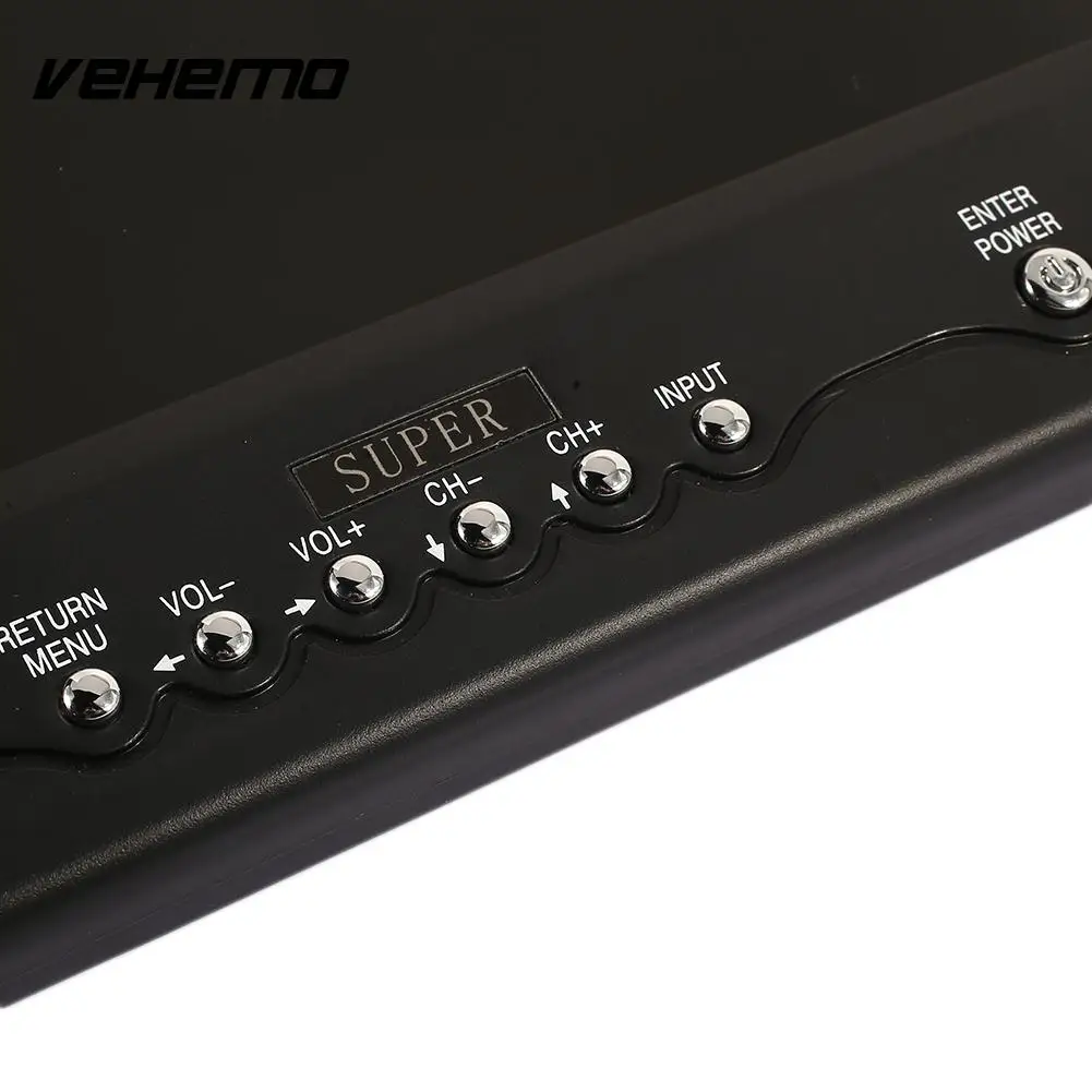 Vehemo NTSC 9 дюймов ТВ Обратный монитор для автомобиля Портативный USB/SD слот карт