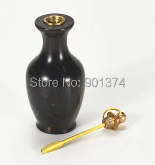 Эбеновая бутылочка с латунной ложкой металлическая горловина бытовая техника