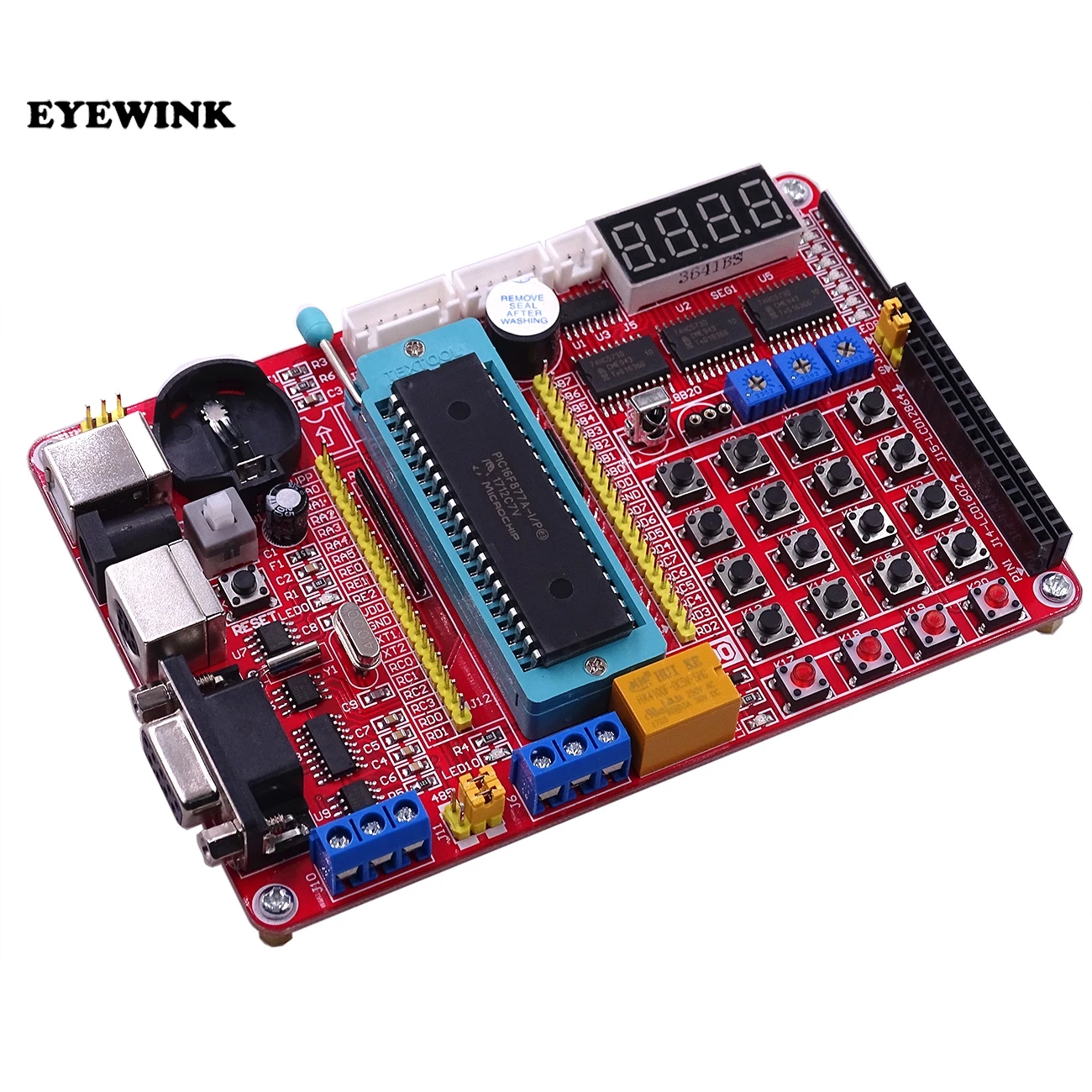 EYEWINK PIC MCU макетная мини-система PIC макетная плата+ микрочип PIC16F877A+ USB кабель