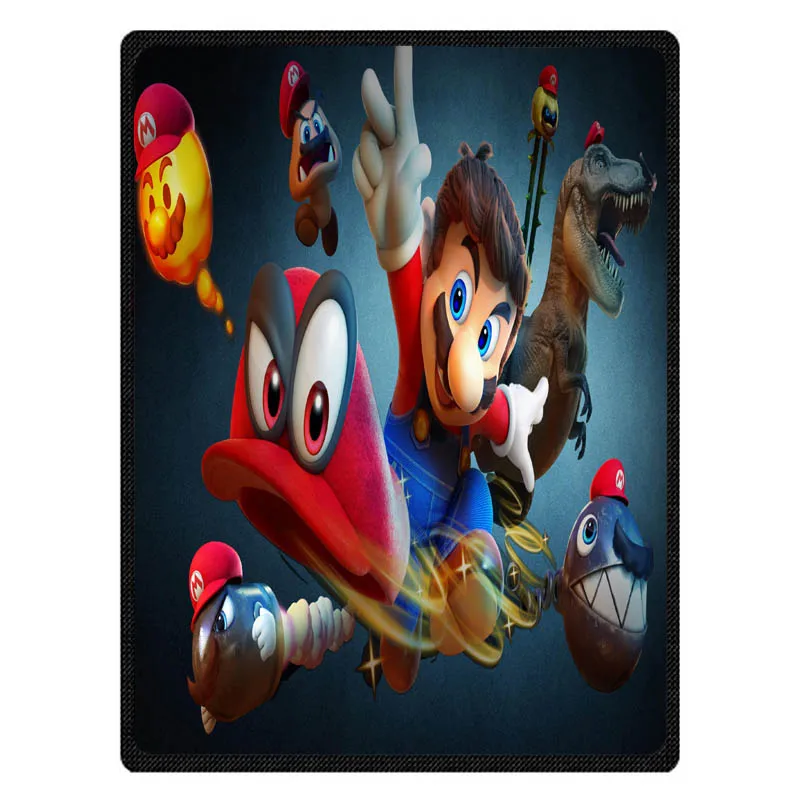 Детское Флисовое одеяло Super Mario теплый зимний дорожный плед из кораллового флиса
