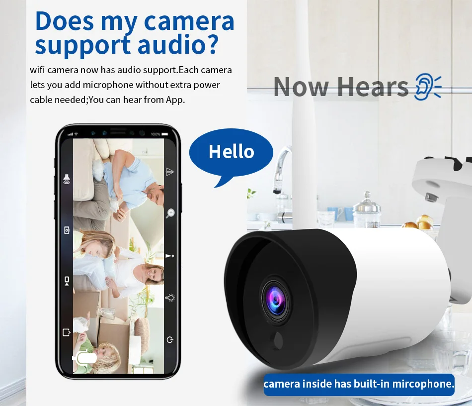 Металлическая 1080P 720P Беспроводная ip-камера IR Wifi, уличная Водонепроницаемая камера видеонаблюдения, ip-камера для безопасности, слот для карт TF P2P CamHi