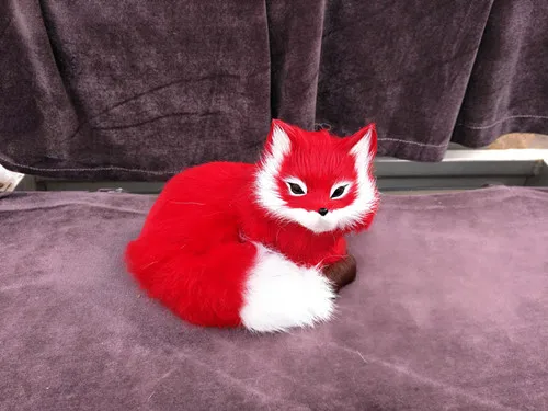 Кукла из полиэтилена и меха размер 16x11 5x13 см 2077|fox doll|doll fursimulation fox |