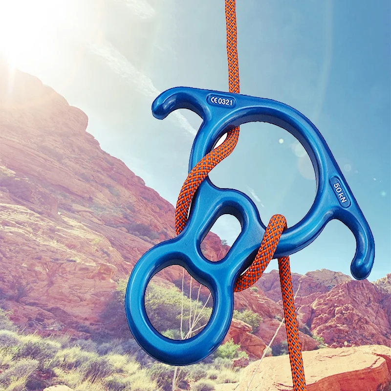 8 образное устройство для скалолазания и нисхождения из алюминиевого сплава с