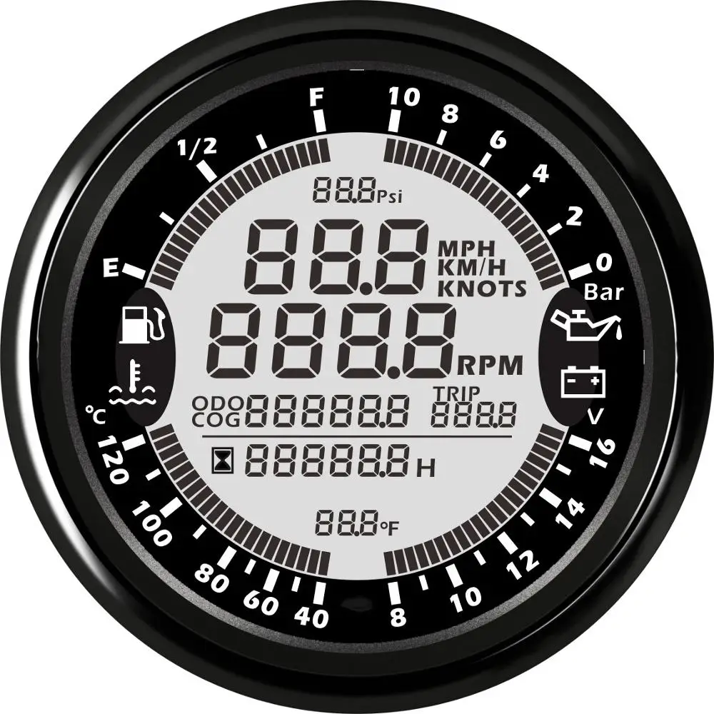 Новый многофункциональный измеритель температуры воды 6 в 1 GPS Спидометр тахометр