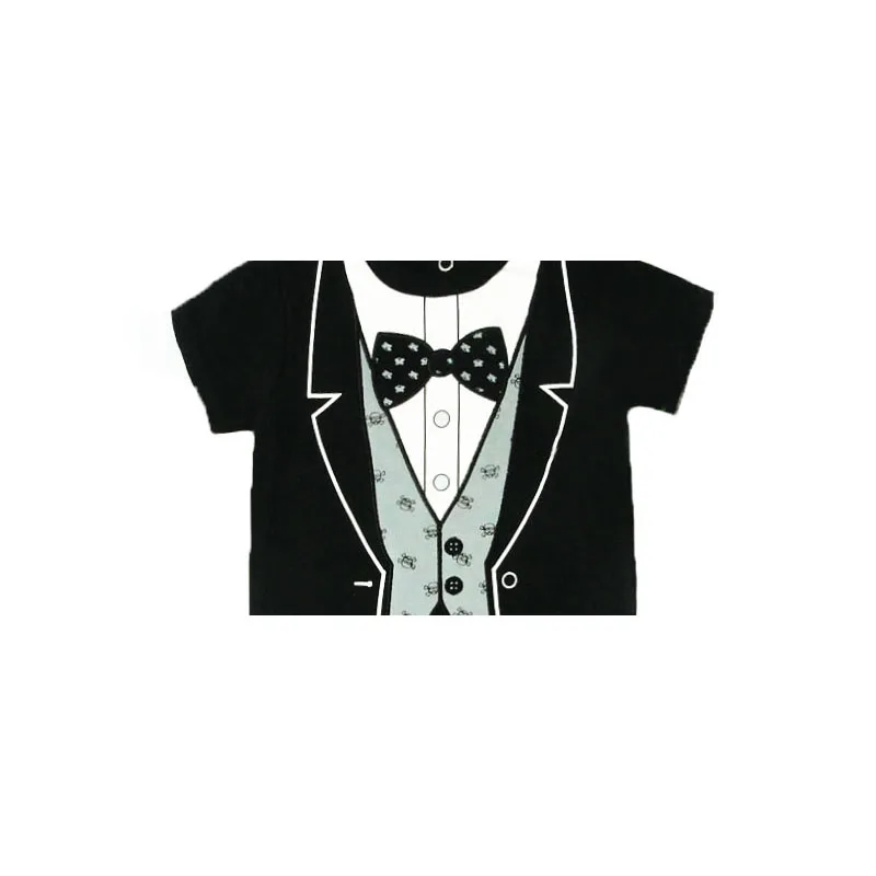 Летняя одежда для новорожденных комбинезон коллекция 2017 года Модный черный с