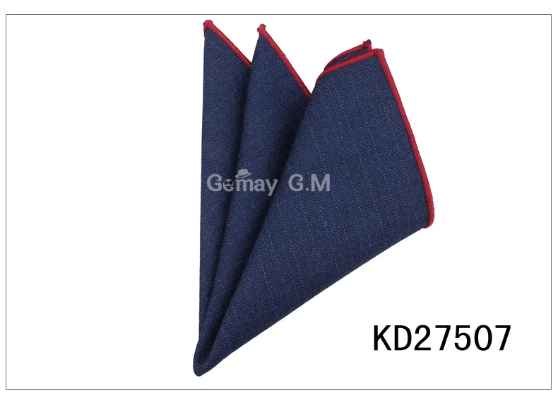 KD27507 Модные хлопковые шерстяные карманные квадратные костюмы носовые платки для мужчин клетчатые мужские носовые платки повседневный костюм квадратные носовые платки вечерние полотенца - Цвет: KD27507
