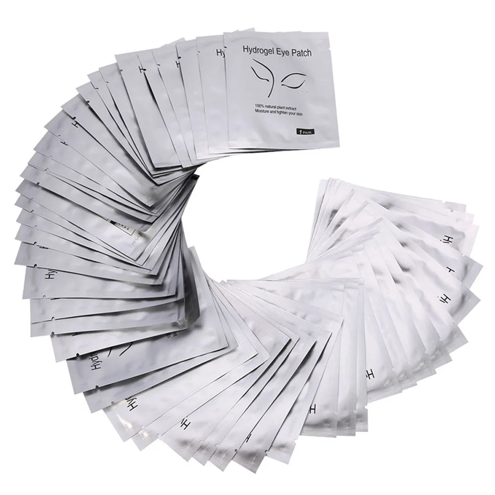 50/100/200 пар глаз колодки безворсовой гель для ресниц маска Eyepads Ресницы Наклейки для удлинения - Цвет: 50pcs