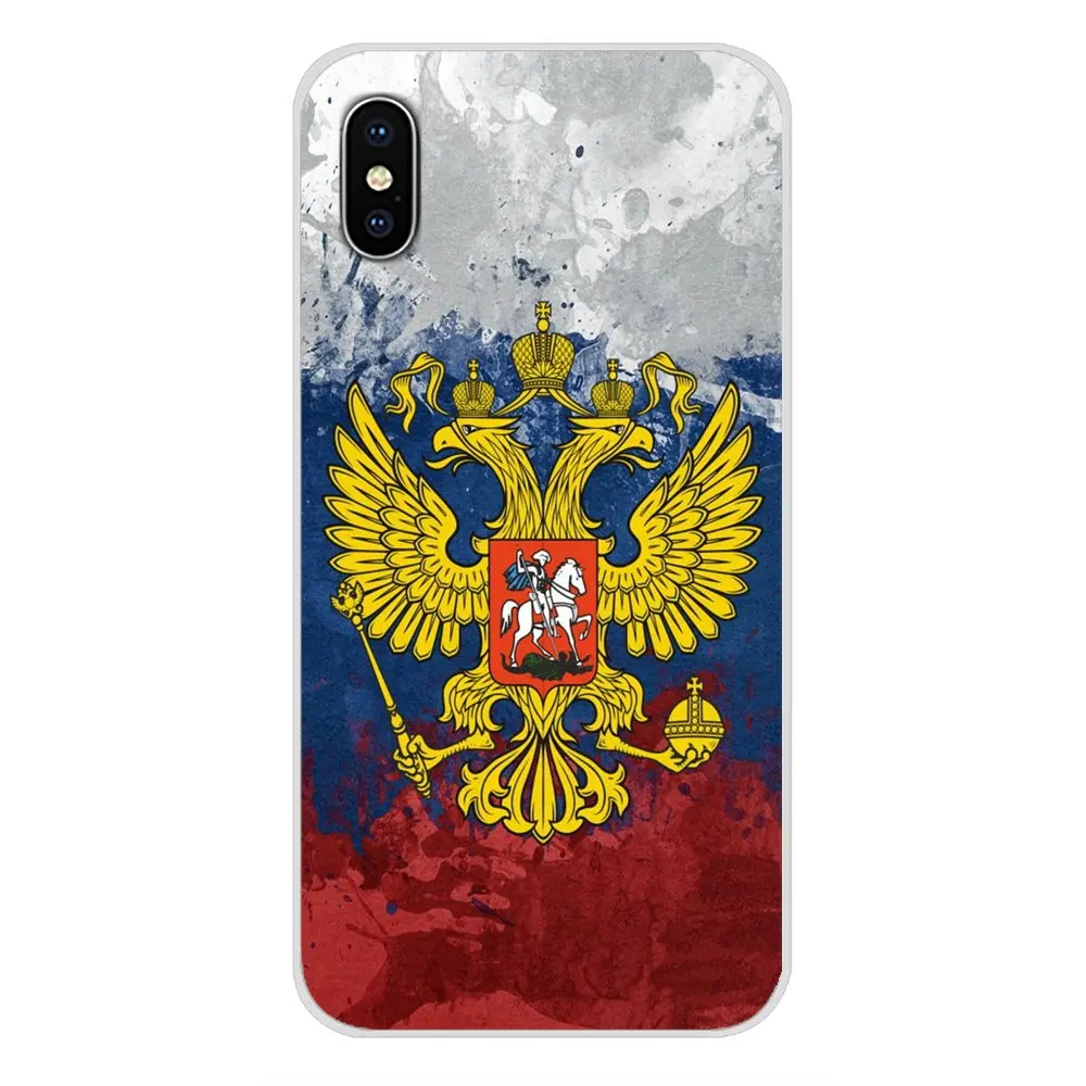 Прозрачный мягкий чехол с флагом Российской Федерации для Samsung Galaxy S3 S4 S5 Mini S6 S7 Edge