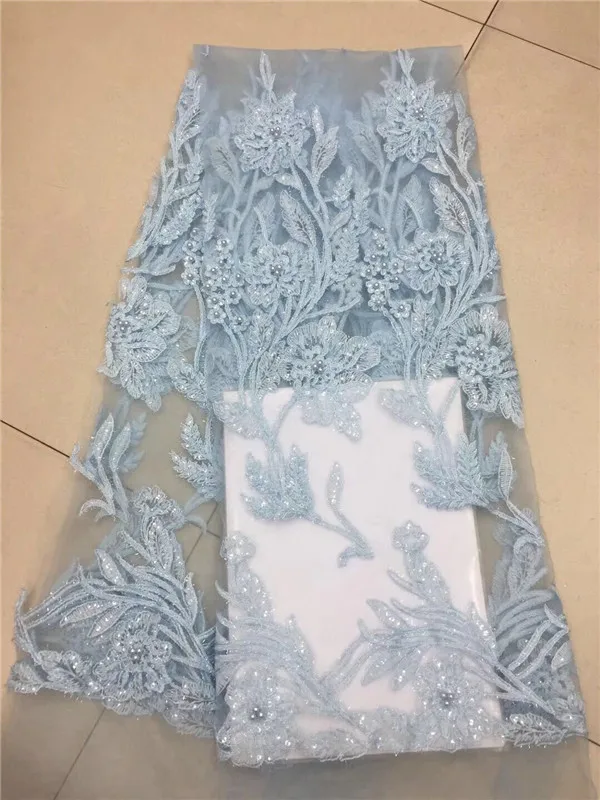 Французский чистая кружевной ткани 2018 последние африканский гипюр бусинами