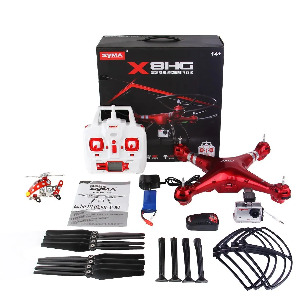 Syma X8HG 8.0MP hd-камера Дрон с удержанием высоты и безголовым режимом 3D флипы RC Квадрокоптер
