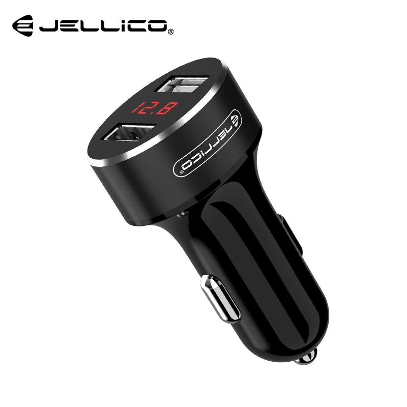 Jellico 5V 3.1A автомобильное зарядное устройство со светодиодный дисплеем