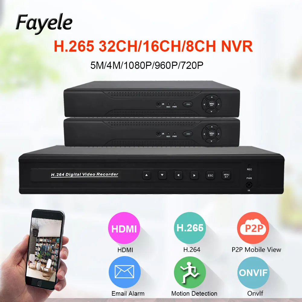 Безопасности 16CH 25CH 5MP 4MP 4K 32CH NVR HD IP 1080P 1.2U Hi3535 Hi3536C процессор 3g WI-FI H.265 CCTV видео Регистраторы onvif P2P