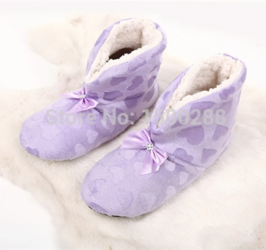 ToLaiToe/Домашняя обувь для интерьера с милыми бантами домашняя теплая очень мягкой