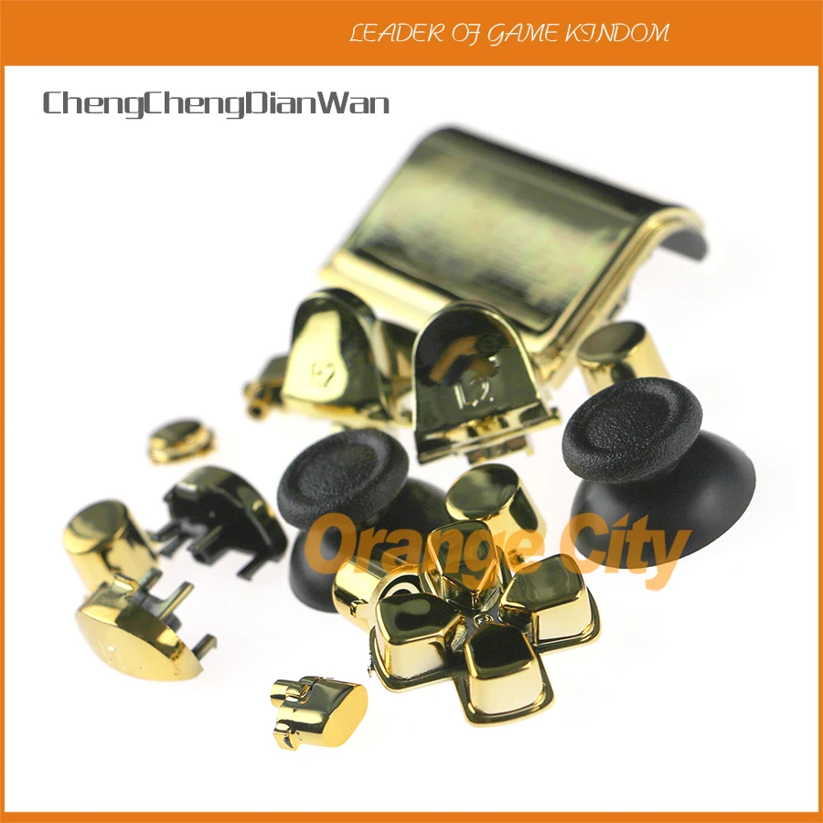 10 компл./лот ChengChengDianWan CUH ZCT2 JDM 040 Thumbsticks Dpad R1 L1 R2 L2 Кнопка Хром Полный пуговицы для ps4