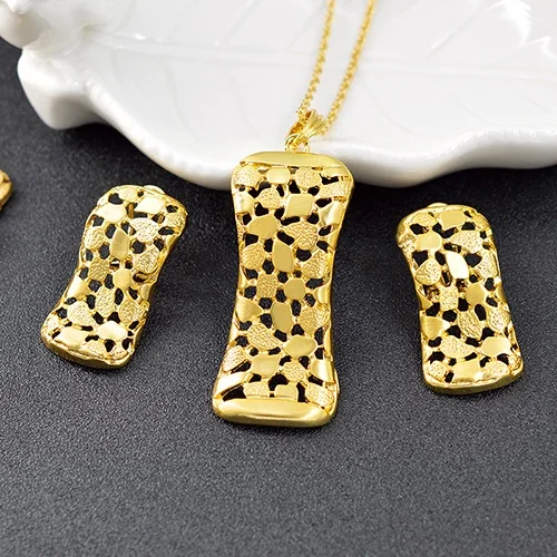 Earrings Necklace G Ювелирные изделия zeadear Классические Ювелирные наборы для женщин серьги ожерелье кулон квадратный Ювелирный Набор для вечерние изысканные ювелирные изделия - Окраска металла: Earrings Necklace G