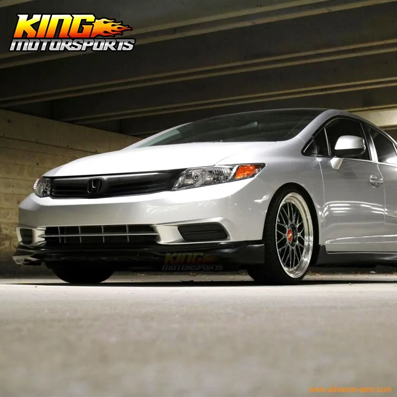 Для 2012 Civic СЕДАН USDM модель модулю передний бампер спойлер PU
