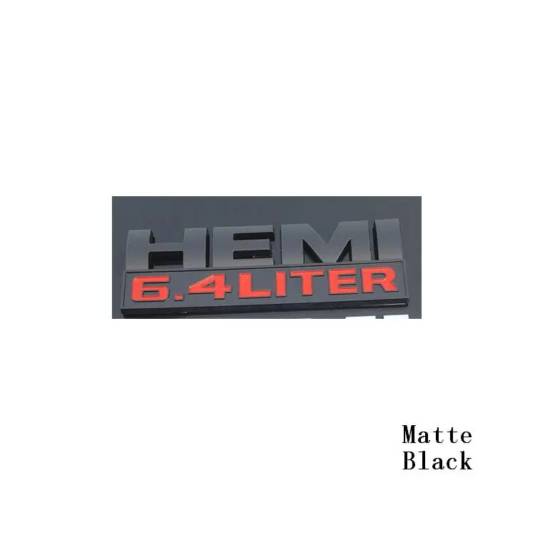 Matte Black Геми 6,4 литровые значки-наклейки эмблемы - Название цвета: Matte Black