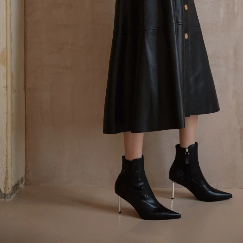 Женские ботильоны из натуральной кожи; Длина стопы 22-25 см; ботильоны для женщин; кожаные ботинки в байкерском стиле; женская обувь